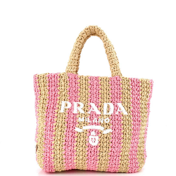 Prada Small Logo Tote Raffia - Picture 1 of 5